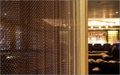 chain link drapery mesh curtains partition