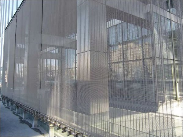 Vertical Wire Architectural Curtain Mesh for High-Rise Facade Applications