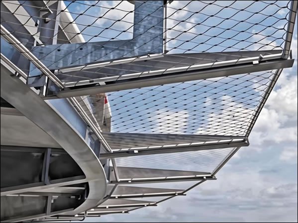 Cable Net Rope Mesh for Architectural Facades and Building Enclosures