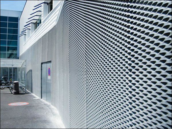 Decorative Expanded Metal Mesh Cladding for Building Exteriors