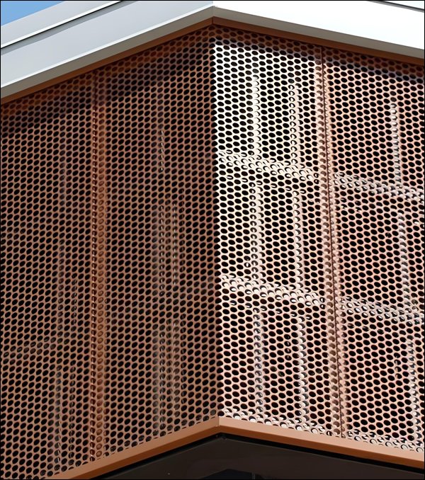 Perforated Metal Cladding Sheets for Facade and Architectural Corridor Use
