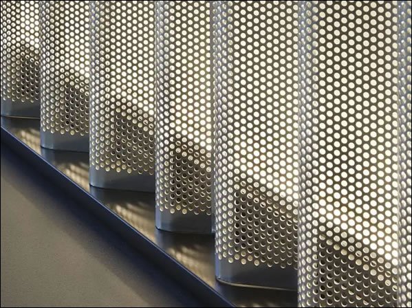 Vertical Perforated Louvers for Sun Shading