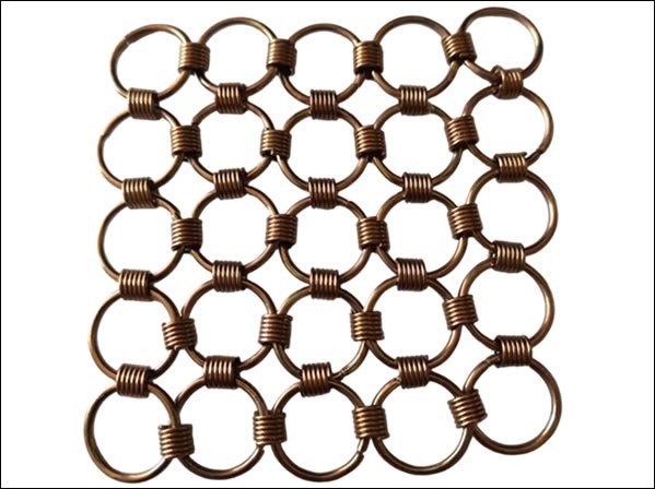 Copper Ring Mesh with Reinforced Connection Pattern