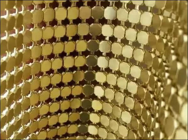 Gold Metallic Scale Drapery for Luxurious Interior and Event Backdrops